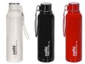 CELLO Puro Steel-X Benz 900 PU Insulated Water Bottle Set of 3, 650 ml Each, Assorted | BPA Free, Leakproof, ISI Certified |Hot & Cold Bottle for Gym, Office, College, Travel, Camping, Sports & Yoga