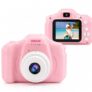 MiniExplorer Mini Camera for Kids 3.0MP 1080P HD Video Digital Camera with 2-Inch Screen, USB Rechargeable Camera for Photo, Supports 32GB SD Card, Toys for Boys & Girls 7-14 Years – Pink