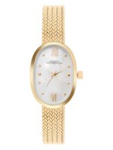 French Connection MOP Silver Oval Dial | Stainless Steel Strap Watch for Womens FCN0126GM