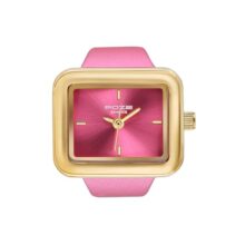 Sonata Poze 7 Analog Pink Dial Gold Sheet Metal Ring Strap Watch For Women – Sp80143Km02W