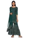 W for Woman Women’s Rayon Salwar Suit Set (19AUWS13589-114525_Green_6 (X-Small))