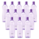 Milton Pacific 1000 Pet Water Bottles, 1 Litre Each, Set Of 12, Purple | Bpa Free | Leak Proof | Office| Gym | Home | Kitchen | Travel | Hiking | Treking | Reusable