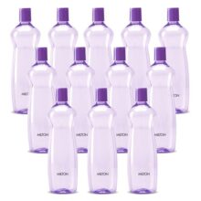Milton Pacific 1000 Pet Water Bottles, 1 Litre Each, Set Of 12, Purple | Bpa Free | Leak Proof | Office| Gym | Home | Kitchen | Travel | Hiking | Treking | Reusable