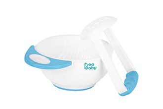 BeeBaby Food Mash & Serve Bowl Set For Baby (Blue)