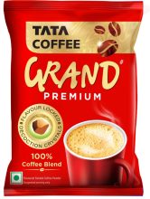 Tata Coffee Grand Premium | 100% Coffee Blend | With Flavour Locked Decoction Crystals Instant Coffee(45 g)