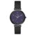 TIMEX Analog Watch for Women with Purple Round Dial & Black Stainless Steel Bracelet Band Water Resistant Women’s Wrist Watches – TWEL118SMU05