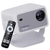 Krisons Razor 006 Smart Projector|1080P Native |4K HD Licensed Netflix/Google|Bluetooth Voice Remote|Upto14000 Lumens|Wi-Fi 6/BT5.4|Android|Auto Focus/Keystone |Primevideo,Hotstar,NetfliX (White Grey)