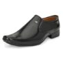 Leatherkraft Formal Heeled Slip-On Shoes Black