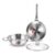 Milton Pro Cook Induction Cookware & Gas Stove Friendly Triply Stainless Steel 3 Pcs Cookware Set | Fry Pan 24cm | Kadai with Glass Lid 24cm | Even & Fast Cooking | 3 Years Warranty | Silver