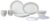 Larah by Borosil Waltz Fluted Series Opalware Dinner Set | 23 Pieces for Family of 6 | Microwave & Dishwasher Safe | Bone-Ash Free | Crockery Set for Dining & Gifting | Plates & Bowls | White