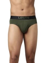 Levi’s 031 Supima Cotton Premium Brief for Men with Tag Free Comfort, Smartskin Technology (Green)