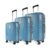 Aristocrat Airpro Set of 3 Large Size (Check-in), Medium Size (Check-in) & Cabin (Small Size) Hard Case Trolley Bags, 8 Wheels, Polypropylene Case, Unisex, 3-Yr Global Warranty, Coral Teal Blue