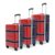 Tommy Hilfiger Hard Luggage Set of 3 (Small, Mid and Large) Las-Vegas – Red & Navy | Check-in Trolley Bags with TSA Lock | 360° Spinner Wheels | Telescopic Handle | Hardshell PC Suitcase