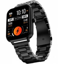 Fire-Boltt Ninja Blaze 1.83″ HD Display Stainless Steel Built Bluetooth Calling Metal Body Smartwatch(Onyx Black Strap, Free Size)