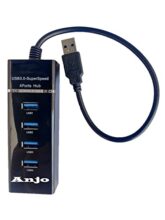 Anjo 4 Port USB Hub 3.0 Adapter High Speed, Plug & Play for PC/Laptop/Computer/TV/Mobiles, Compatible with Mac/Windows/Linux/XP/10.0+/ Vista etc.