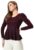 Iuga Women Embellished Round Neck Puff Sleeve Top Purple