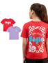 Amazon Brand – Symbol Girl’s Stretchable Graphic Print Oversized Fit T-Shirt (KD-TSG-SS25-150 (Pack of 2) (6-14 yrs)_Red/Lavender 8-10Y)