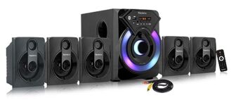 TRONICA Version:5 Ace Series 5.1 Bluetooth Home Theater with Vivid Light Effects Supports Pen-Drive, SD Card, FM, Aux, TV and Remote