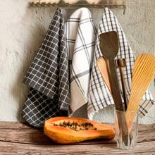 PIXEL HOME Cotton Kitchen Cleaning Towel (Set of 4 Pcs, Grey), PXL-KTW-5-Grey