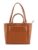 Symbol Premium Women’s Tote Hand Bag crafted from Imported PU | Stylish | Office Use – 14″ Laptop (SP-SS25-CARL-BAG-03_Brown_Free Size)