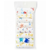 Premium Baby Washcloths Pack of 8, Soft Reusable Face Towels for Newborns & Babies, Printed Mini Cotton Wash Towels, Super Absorbent Baby Cleaning Cloths for Daily Care