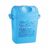 Nayasa Rectangular Swing Bin Funk No 13 With Swing Lid, Capacity- 13.5 Liters, Without Inner Bucket, Multi Purpose Dustbin With Lid, Easy To Lift, Light Weighted, Ideal For Home/ Kitchen/ Office, L 33, B 21, H 40, Blue