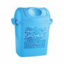 Nayasa Rectangular Swing Bin Funk No 13 With Swing Lid, Capacity- 13.5 Liters, Without Inner Bucket, Multi Purpose Dustbin With Lid, Easy To Lift, Light Weighted, Ideal For Home/ Kitchen/ Office, L 33, B 21, H 40, Blue