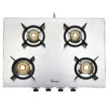 Golden Surya SPLENDOR FORGED 4B 4 Burner Gas Stove | Heavy Duty Forged Brass Burners | Manual Ignition | Stainless Steel Body | ISI Certified | 18 Months Warranty