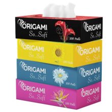 Origami So Soft Facial Tissues | 2 Ply | Pack of 4 | 100 Pulls Each