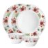 Diva From La Opala Laopala Diva Mystrio Black Desert Set (White),5 Pcs, Opal Glass,Floral Serving Bowl Veg Bowl