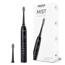 Beatxp Mist Sonic Electric Toothbrush For Adults With 2 Brush Heads & 5 Cleaning Modes | Rechargeable Electric Toothbrush | 40000 Strokes/Min With Long Battery Life (Black)