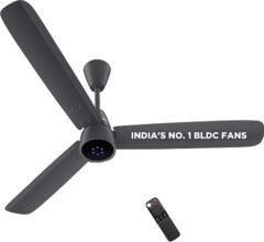 Atomberg Renesa Epoque | Advance air+ Technology | Sleek Fan | LED Indicator | Low Noise with 2 Year Warranty BLDC Motor with Remote 1200 mm Ceiling Fan(5 Star | Pebble Grey | Pack of 1)