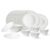 Larah by Borosil Ora Gold Fluted Series Opalware Dinner Set | 23 Pieces for Family of 6 | Microwave & Dishwasher Safe | Bone-Ash Free | Crockery Set for Dining & Gifting | Plates & Bowls | White