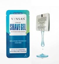 Vinsan (Pack of 1, 4ml) Premium Hydrating Shave Gel Sachet – Luxury Hotel Guest Amenities & Airbnb Toiletries – Infused with Aloe Vera & Chamomile