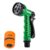 Btag 7-Pattern Garden Spray Gun Hose Nozzle with Adjustable Trigger Handle, Water Spray Nozzle for Car Wash, Lawn & Garden Watering – with Orange Connector (SPRAY001_Green)