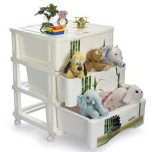 Nayasa Tuckins Deluxe No. 23 | Multi-Compartment Plastic Drawers | Storage Organizer | Multipurpose Plastic Modular Storage Organizer Box | 39.3 X 29.6 X 46.8 Cm | White & Green