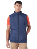 Wildcraft Men Alpine Solid Nylon Blend Collored Casual Quilted Vest, Full Sleeve – Regular Fit, Navy Blue, M