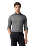 U.S. POLO ASSN. Solid Regular Fit Shirt for Men – 100% Cotton, Breathable & Comfortable, Full Sleeves Casual Shirt for Men – 3XL, Charcoal