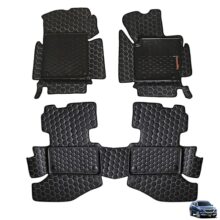 Amazon Basics 8D Premium Car Floor Mats For Maruti Grand Vitara (All Variants | Mt/At | 2024 & Older) | Custom Fit | Waterproof| Tpe | Black
