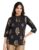 Amazon Brand – Myx Women’s Printed Regular Cotton Short Kurti (PAG 1_Black Floral_S)