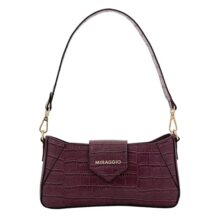 Miraggio Isabella Textured Shoulder Bag For Women Stylish With Detachable Shoulder Strap | Women Shoulder Bag