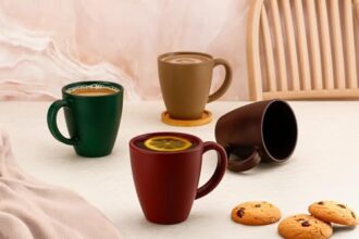 Clazkit Earth Friendly Statement Coffee Mug Set Of 4 |Cups And Mugs Made With Rice Husk | Cup | Microwave Safe Mugs (Reheat Only) | Cute Mugs For Gift