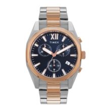 TIMEX Analog Watch for Men with Blue Dial & Multicolor Stainless Steel Bracelet Band – Water Resistant Men’s Wrist Watches -TWEG296SMU08