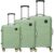 Skybags Swirl Set of 3 Trolley Bag 56, 65 & 75cm | Small+Medium+Large | Hard Luggage | 8 Wheels Suitcase | Combination Lock with Anti-Theft Zipper | Polypropylene | 3 Years Warranty – Unisex (Beige)