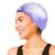 Boldfit Swimming Cap For Men Silicone, For Women Unisex For Kids Boys & Girls, For Women Long Hair Head Cap Men Silicone Fabric, Easy Fit – Whitepurple
