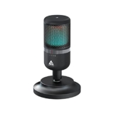Audio Array AM-C22 RGB USB Microphone with stand | One touch Mute Button, Easy Volume Control & Headphone Jack for monitoring | Singing, Streaming, Gaming, Podcasting | PC, Mac