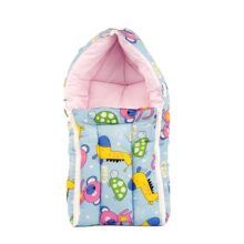 Bumtum 0-6 Months New Born Baby Unisex Cotton Carry Bag/Sleeping Bag, 3 In 1 Baby Bed, Carry Nest For Infant, Teddy Girrafe (Dark Blue)