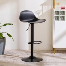Home Centre | Vento Bar Chair | Metal Bar Stool | Black | 1 Year Warranty