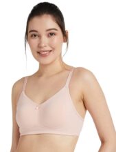 Amazon Brand – Symbol Women’s Cotton Stretch Non Padded Wire Free Full Coverage Lift Up Bra (BRA-02 Cont_Blush_36B)
