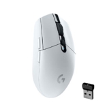 Logitech G304 Lightspeed Wireless Gaming Mouse, Hero Sensor, 12,000 DPI, Lightweight, 6 Programmable Buttons, 250h Battery Life, On-Board Memory, Compatible with PC/Mac – White